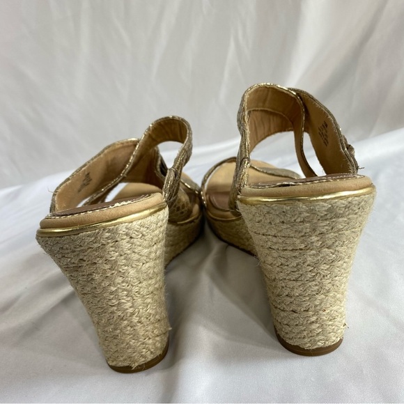 Sperry Top Sider Maris Jute Gold Python Slip-On Wedge Sandal - Picture 4 of 11